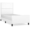 vidaXL Bedframe met hoofdbord kunstleer wit 90x190 cm