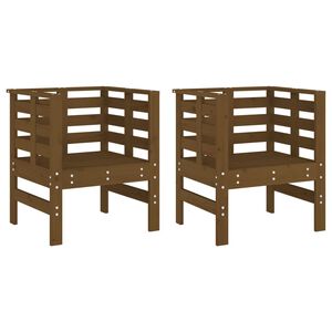 vidaXL Tuinstoelen 2 st 61,5x53x71 cm massief grenenhout honingbruin