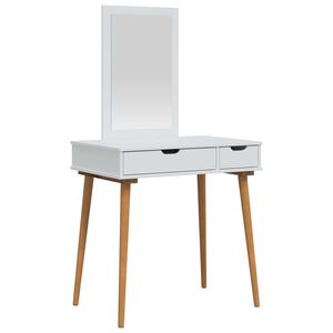 vidaXL Toilettafel Set FAUSKE 2 st Wit 76 x 50 x 143 cm