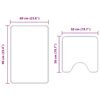 vidaXL Antislip Badmat Set 2 pcs Bruin PP