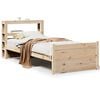 vidaXL Bedframe met hoofdbord massief grenenhout 75x190 cm