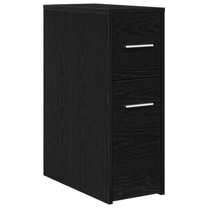 vidaXL Badkamermeubelset 22 x 44 x 61.5 cm Bewerkt hout Zwart Eiken