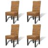 vidaXL Eetkamerstoelen 2 st abaca en massief mangohout