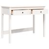 vidaXL Bureau met lades 100x50x78 cm massief grenenhout wit