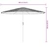 vidaXL Parasol met stalen paal 388x388x248 cm bruin