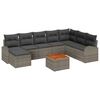 vidaXL Tuinbankenset 9 st Grijs poly rattan