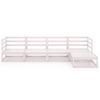 vidaXL 5-delige Loungeset massief grenenhout wit
