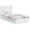 vidaXL Bedframe met opbergruimte en hoofdbord Wit 90 x 190 cm