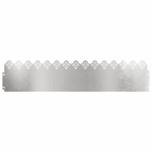 vidaXL Gazonranden 10 st 103 x 0,05 x 22 cm Roestvrij staal zilver