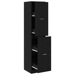 vidaXL Apothekerskast Zwart eiken 40 x 41 x 174.5 cm Bewerkt hout