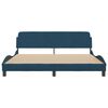 vidaXL Bedframe met hoofdeinde "Dover" fluweel blauw 180x200 cm