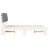 vidaXL Bedframe met Gevoerd Hoofdgedeelte Lichtgrijs 160 x 200 cm