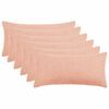 vidaXL Kussensloop 6 st HEERLEN Roze 40 x 80 cm Boucl&eacute;