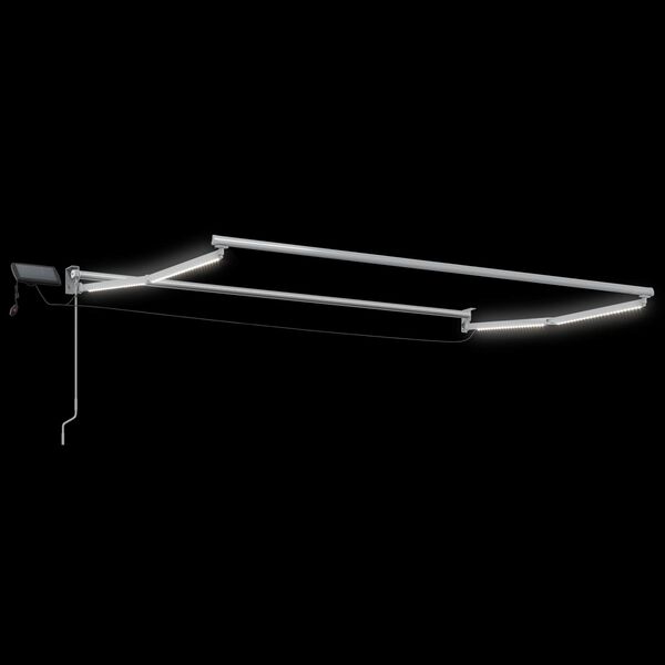 vidaXL Handbediende luifel met LED's Bordeaux Rood 2,5 x 2 m