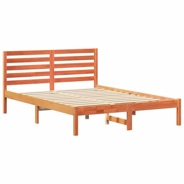vidaXL Bedframe Wasbruin 120 x 200 cm Massief grenenhout