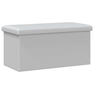 vidaXL Opbergbank inklapbaar PVC wit