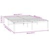 vidaXL Bedframe metaal wit 140x200 cm