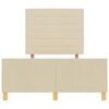vidaXL Bedframe met hoofdeinde Crème 120 x 190 cm Stof
