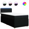 vidaXL Boxspring met matras stof zwart 90x190 cm