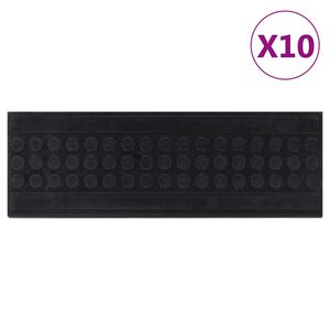 vidaXL Trapmatten 10 st 25x75 cm rubber