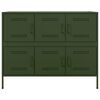vidaXL Dressoir 100,5x39x79 cm staal olijfgroen