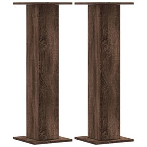 vidaXL Speakerstandaards 2 st 30x30x95 cm bewerkt hout bruin eiken