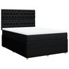 vidaXL Boxspring met matras stof zwart 140x190 cm