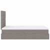vidaXL Ottoman bed met matras en LED's 120x190 cm stof taupe