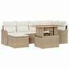 vidaXL Tuin Sofa Set met kussen 7 pcs beige en cr&egrave;mekleurig