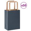 vidaXL Papieren zakken 50 st met hengsels 15x8x21 cm blauw