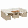 vidaXL Tuin Sofa Set 10 st beige en cr&egrave;mekleurig