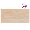 vidaXL Tafelbladen 4 st rechthoekig 90x45x2,5 cm massief grenenhout