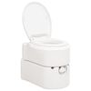 vidaXL Campingtoilet ge&iuml;ntegreerd 24+17 L HDPE en PP wit
