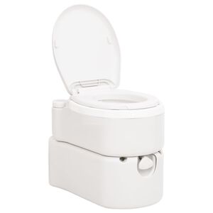 vidaXL Campingtoilet ge&iuml;ntegreerd 24+17 L HDPE en PP wit