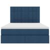 vidaXL Opslag bed met matras met matras Blauw 140 x 200 cm Polyester