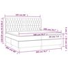 vidaXL Boxspring met matras en LED stof blauw 200x200 cm