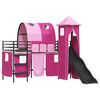 vidaXL Loftbed voor Kids Zwart en Roze 74,5 x 190 cm Metaal