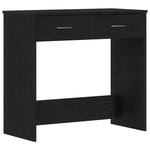 vidaXL Bureau Zwart Eiken Bewerkt hout 80 x 40 x 75 cm