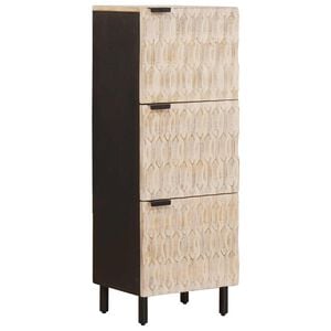 vidaXL Hoge kast Witte Was Afwerking 40 x 33 x 110 cm
