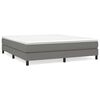 vidaXL Boxspring bed stof donkergrijs 180x200 cm