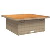 vidaXL 2-delige Tuinset met kussens poly rattan beige