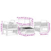 vidaXL 5-delige Loungeset met kussens massief acaciahout