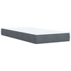 vidaXL Boxspring met matras fluweel donkergrijs 90x200 cm