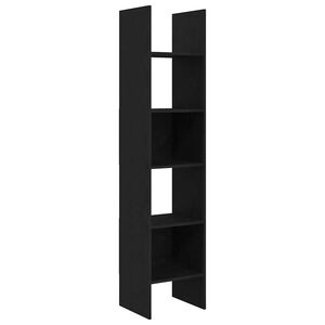 vidaXL Boekenkast 5-laags 40 x 35 x 180 cm Bewerkt hout Zwart Eiken