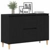 vidaXL Dressoir met lade Zwart 102 x 35 x 60 cm Bewerkt hout