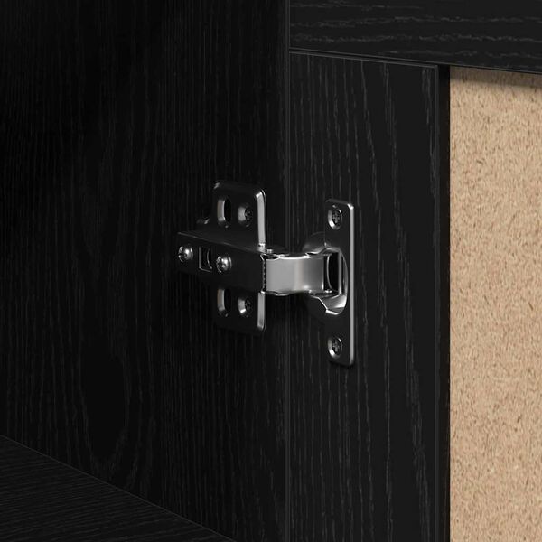 vidaXL Wandkast Zwart Eiken 69,5 x 34 x 90 cm Bewerkt hout