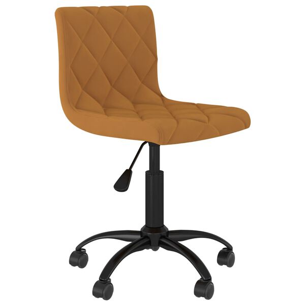 vidaXL Eetkamerstoel draaibaar fluweel bruin