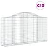 vidaXL Schanskorven 20 st gewelfd 200x30x100/120 cm ijzer