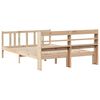 vidaXL Bedframe met hoofdbord massief grenenhout 135x190 cm