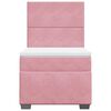 vidaXL Boxspring met matras fluweel roze 90x190 cm